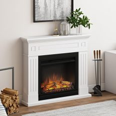 Cheminée Électrique Décorative « larsen » Blanche – Powerflame – ChauffageHiver