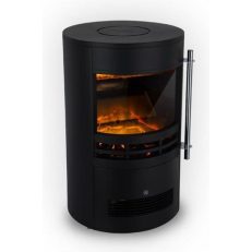 Klarstein Cheminée électrique avec simulation de flammes – 2 puissances de chauffage 900W – 1800W – Thermostat réglable – Noir – ChauffageHiver
